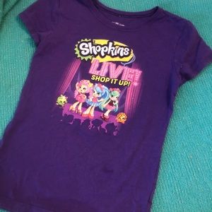 Shopkins purple tshirt designs on front and back!